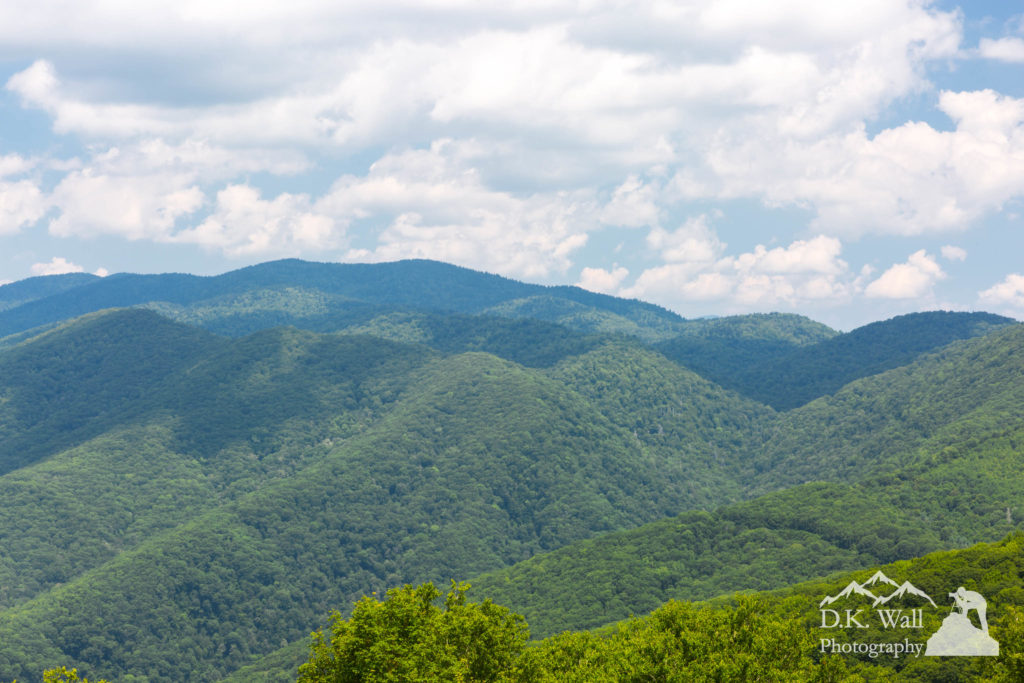 The Great Smoky Mountains as viewed from Heintooga Road.