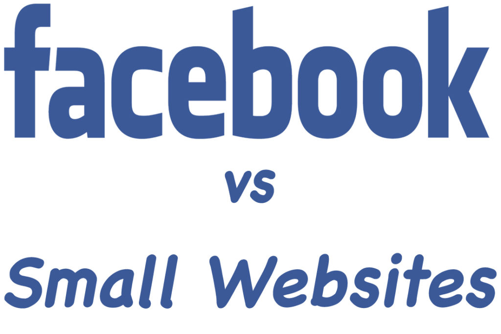 Facebook versus small websites